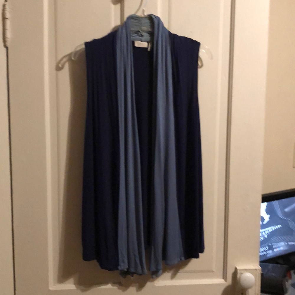 Logo by Lori Goldstein drape front vest